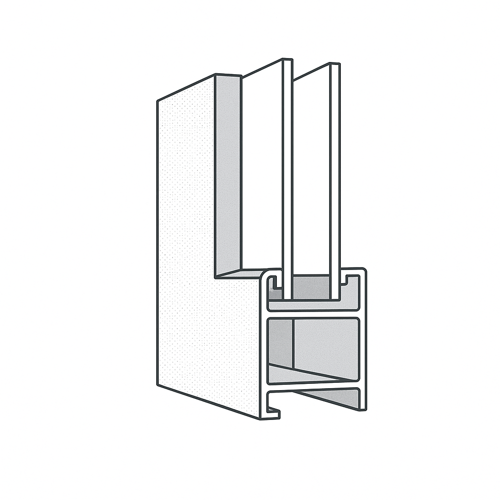 Ventana con marco de aluminio