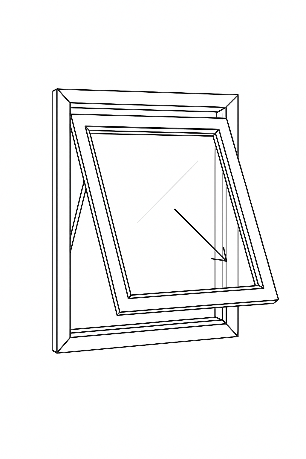 Ventana proyectable tipo toldillo