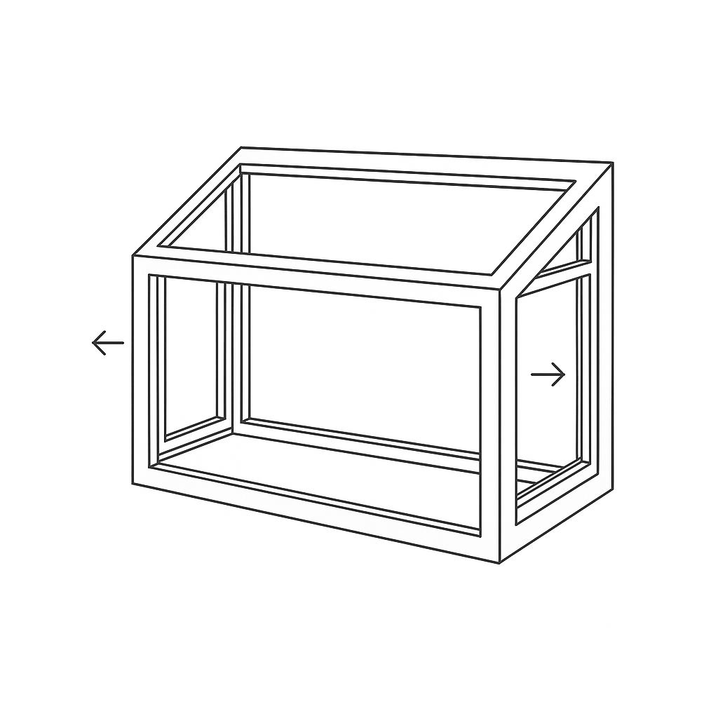 Ventana de jardín tipo invernadero