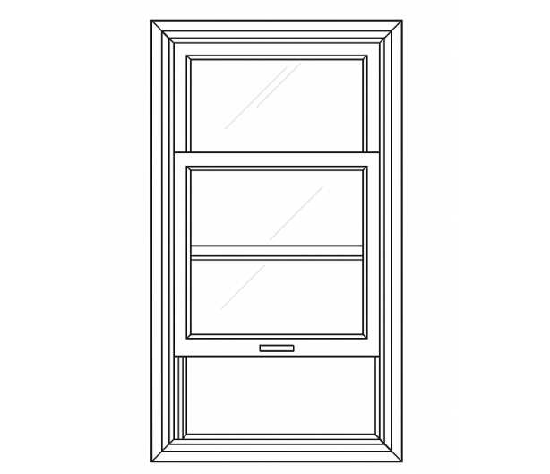 Ventana de una hoja colgante